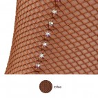 Professional Fishnet Seamless Tight With Crystal Rhinestones On Strip Of Aurora Boreal